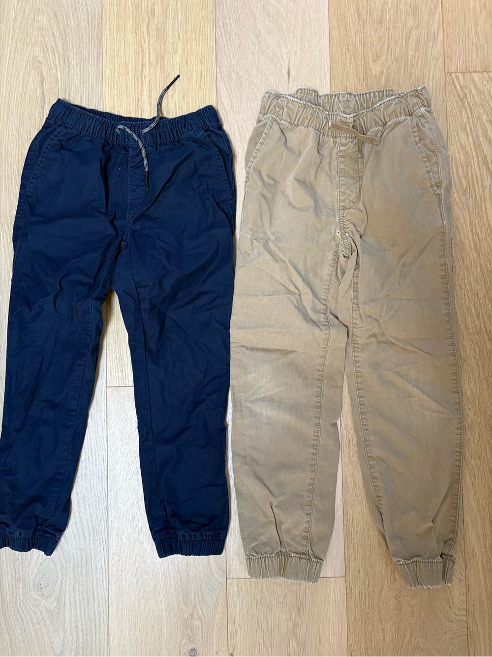 Kids Elastic-Waist Jogger Pants - Navy and Khaki